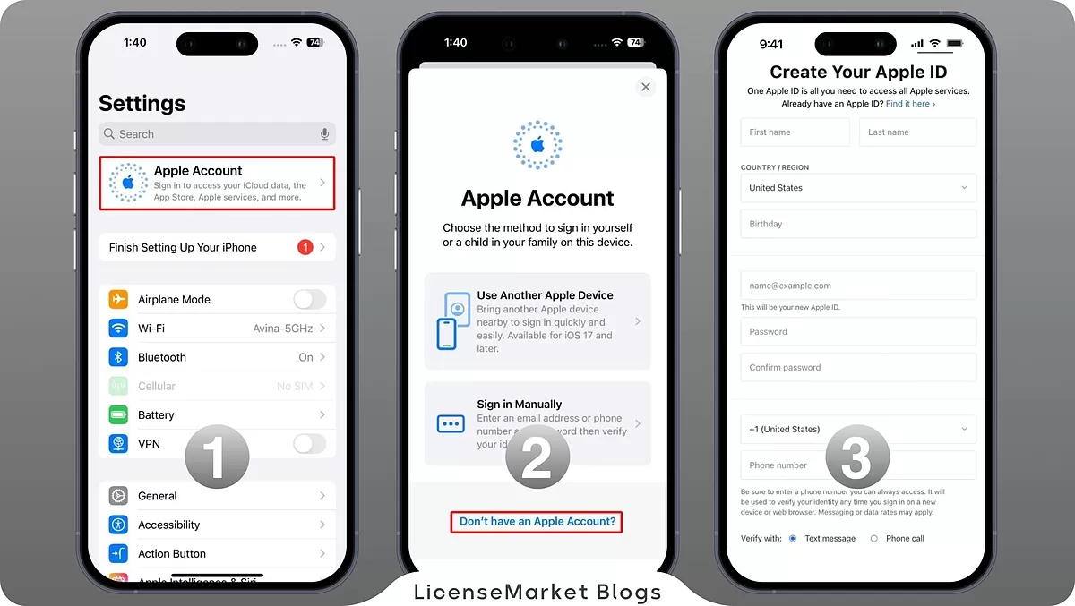 ساخت اکانت Apple ID با گوشی