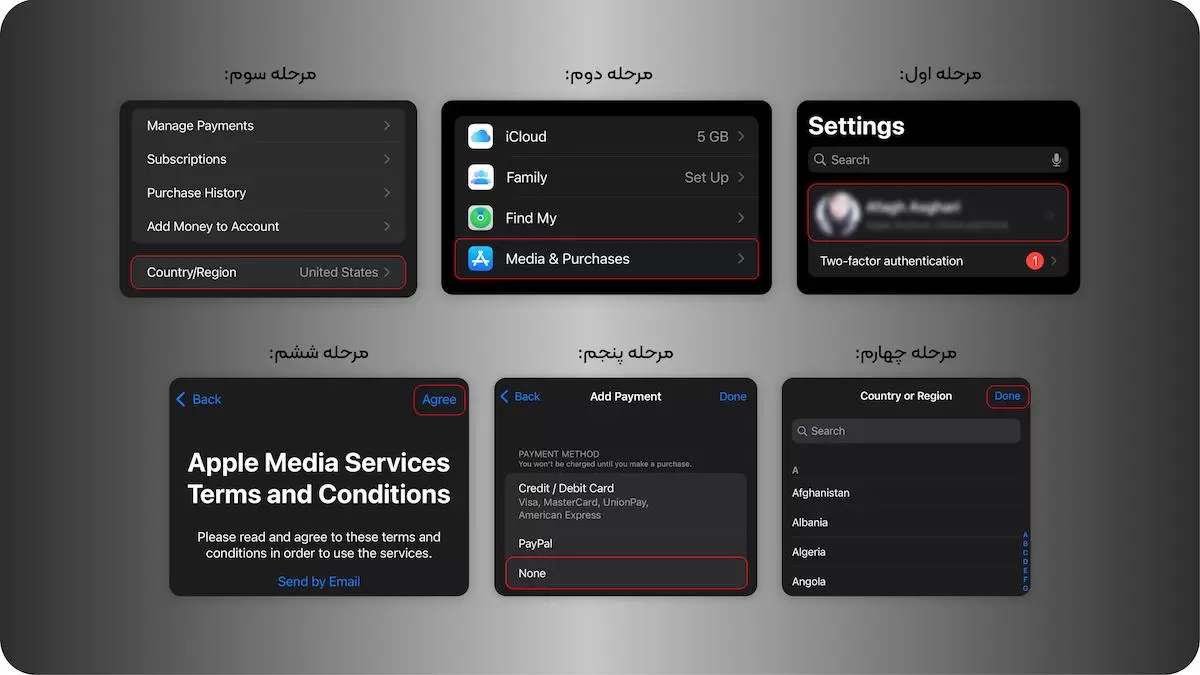 عوض کردن کشور اپل آیدی در آیفون